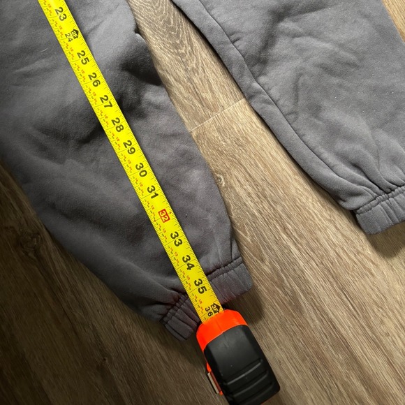 Y2K White Fox Charcoal Grey Puff Print Sweatpants Joggers Womens XXS - Picture 7 of 9